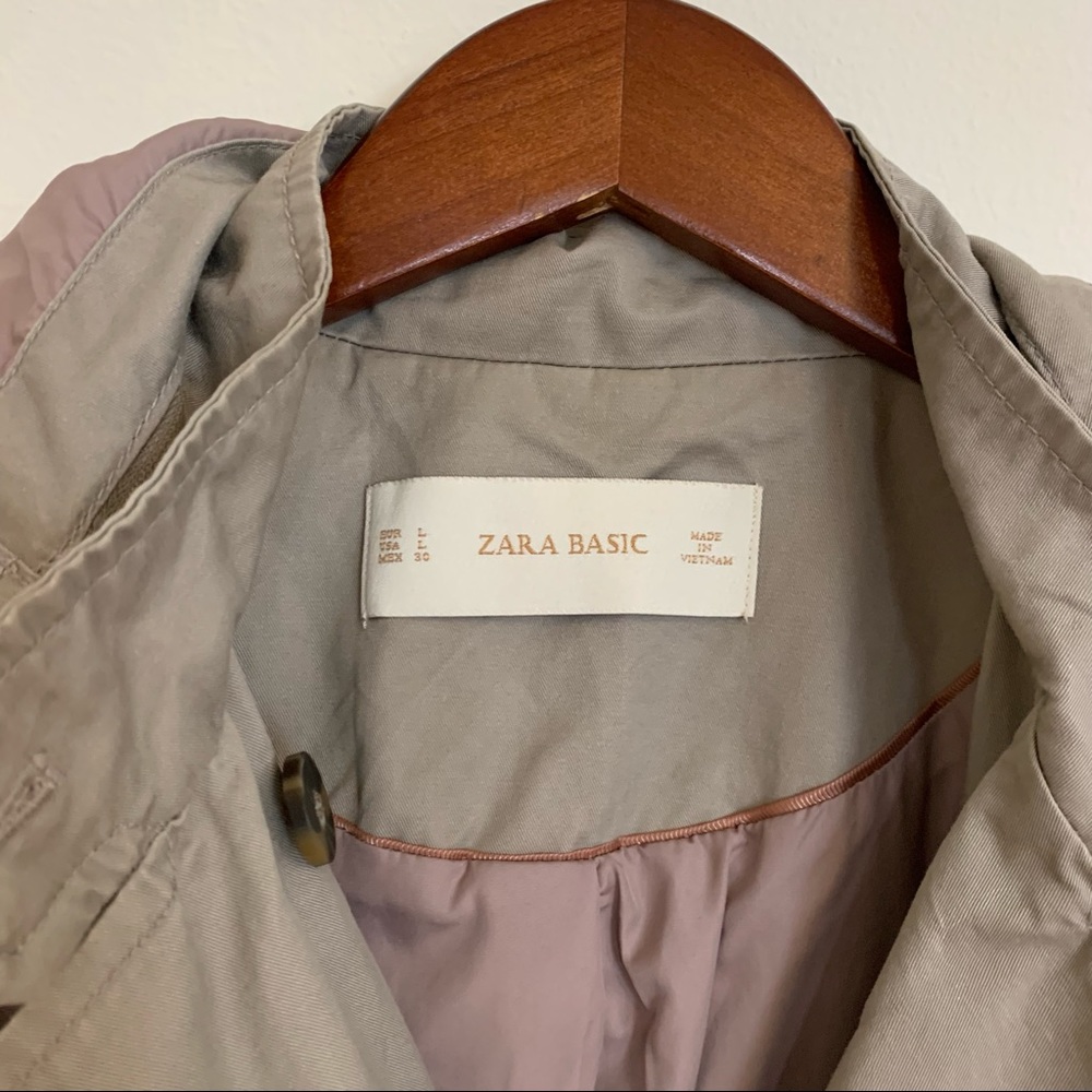 Zara Button Up Basic Trench - image 3